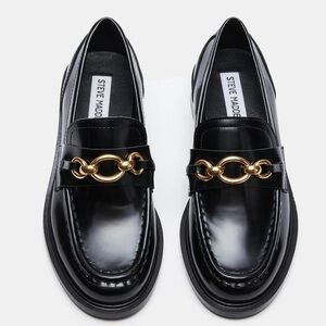 Steve Madden Linka Black Patent Loafers. Size 8.5M Womens.